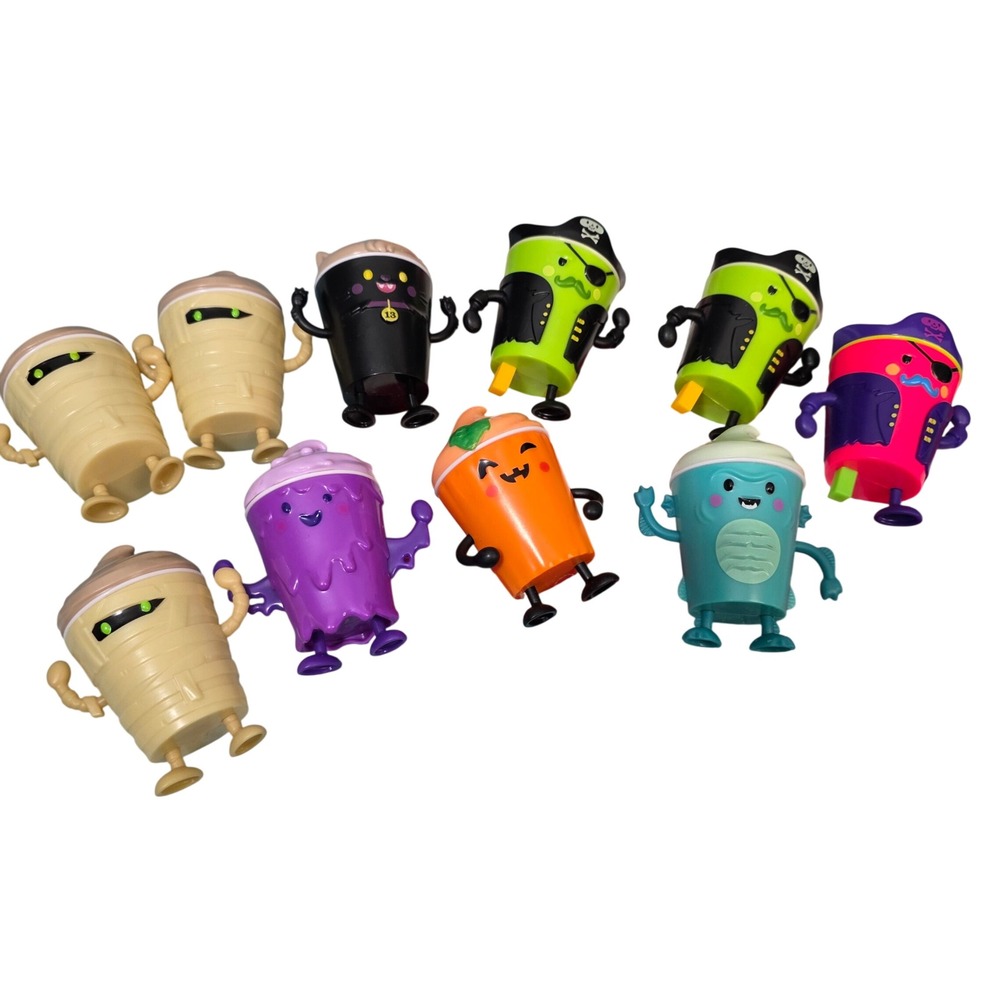 Wendy's Frosty Frights Toy Lot 10pc Kids Meal Halloween Monsters Multicolor 2024